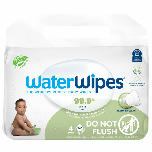 Waterwipes Ubrousky vlhčené bez obsahu plastů Soapberry 4x60 ks, 240 ks porovnat ceny