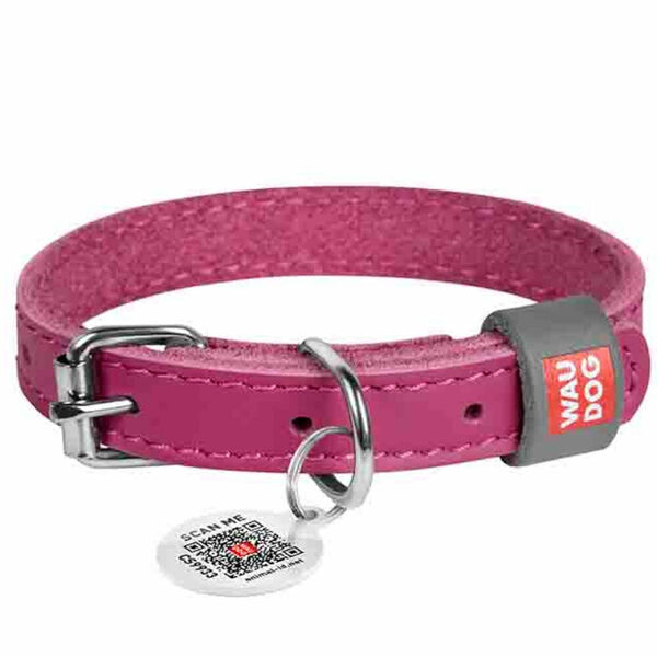 WAUDOG Classic Kožený obojek pro psy růžový 1 ks, Velikost: XXS porovnat ceny