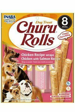 Churu Dog Rolls Chicken With Salmon Wraps 8x12g porovnat ceny