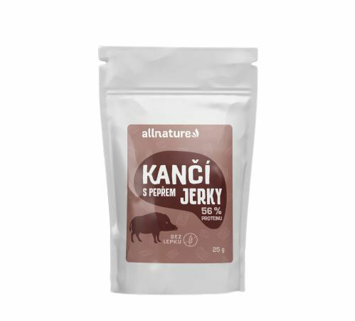 Allnature Kančí Jerky s pepřem 25g porovnat ceny
