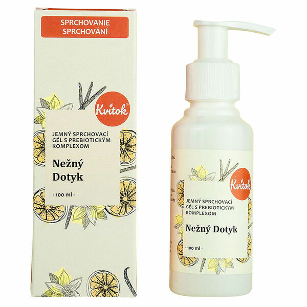 KVITOK Jemný sprchový gel s prebiotickým komplexem Něžný dotyk 100 ml porovnat ceny