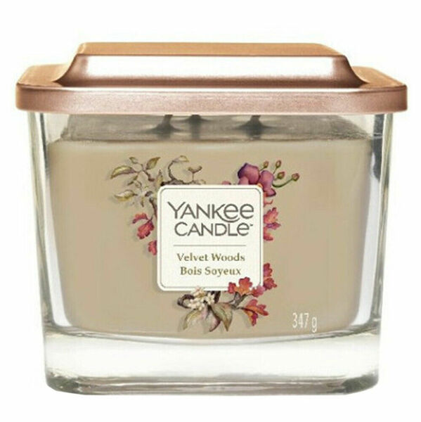 YANKEE CANDLE Velvet woods aromatická svíčka střední hranatá 347 gramů porovnat ceny