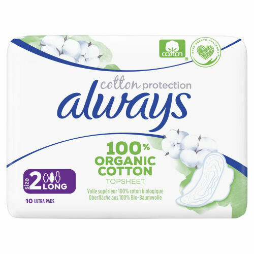 Always Cotton Protection Ultra Long (Velikost 2) Vložky S Křidélky 10ks porovnat ceny