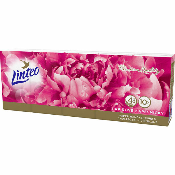 LINTEO Premium Papírové kapesníky 4-vrstvé 10x10 ks porovnat ceny
