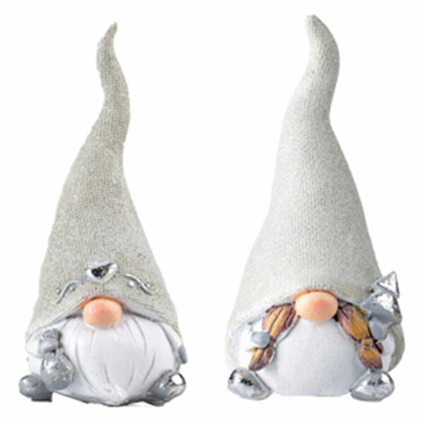 Z-TRADE Dekorace Skřítek polyresin, filc barva šedá, bílá 70x150mm 1 kus porovnat ceny