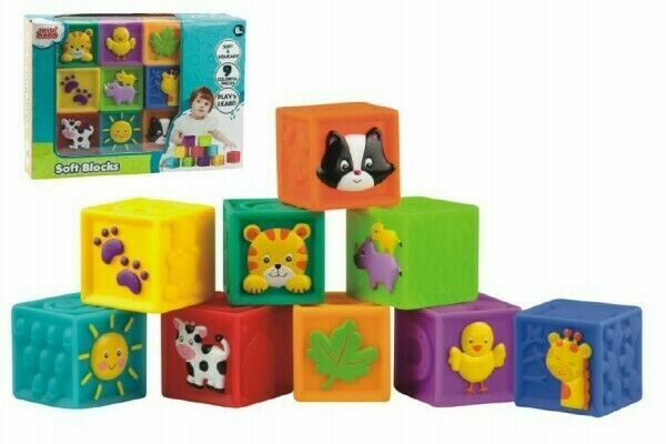 Teddies Kostky měkké gumové v krabici 6m+, 9ks porovnat ceny