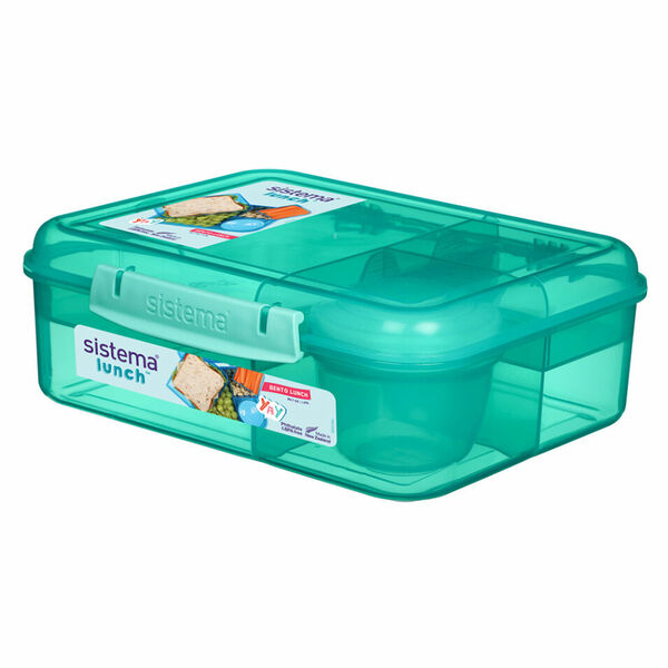 SISTEMA Lunch Krabička 3 komory, 2 tácky, kelímek zelená 1,65 l porovnat ceny