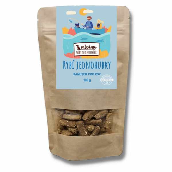 MIXÁNO Rybí jednohubky pamlsek pro psy 100 g porovnat ceny
