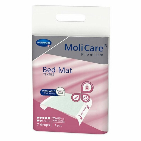 Molicare Bed Mat 7 Kapek Textilní (se Záložkami) 75 x 85 cm (75 x 185 cm) savost 1304 ml porovnat ceny