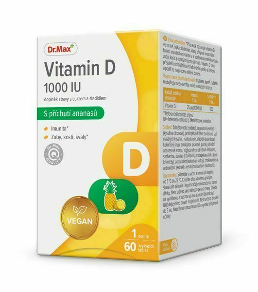 Dr.Max Vitamin D 1000 IU 60 žvýkacích tablet porovnat ceny