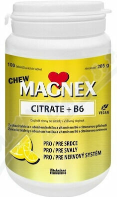 Magnex Citrate 375mg+B6 chew 100tbl. porovnat ceny