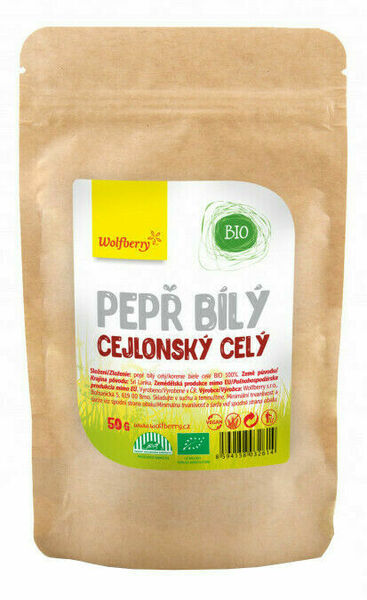 Wolfberry Pepř bílý cejlonský celý BIO 50g porovnat ceny
