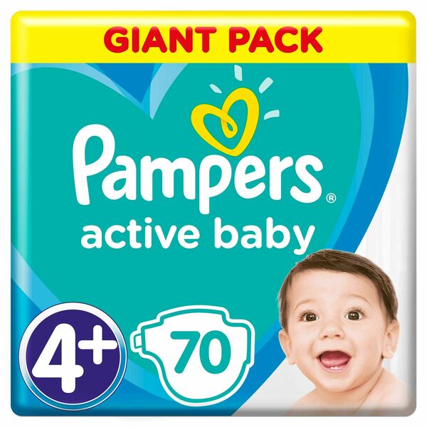 Pampers Active Baby S4+ 70ks, 10–15 kg porovnat ceny