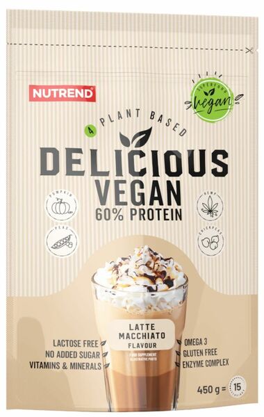 Nutrend Delicious Vegan 60% Protein latte macchiato 450g porovnat ceny