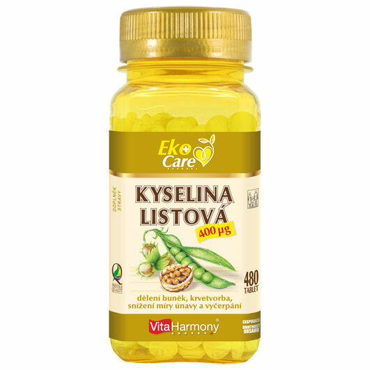 VitaHarmony, s.r.o.  VitaHarmony VE Kyselina listová 400 µg - 480ks porovnat ceny