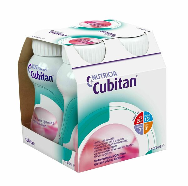Cubitan S příchutí jahodovou 4x200 ml porovnat ceny