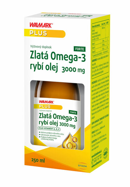 Walmark Zlatá Omega -3 Forte rybí olej 3000mg, 250 ml porovnat ceny