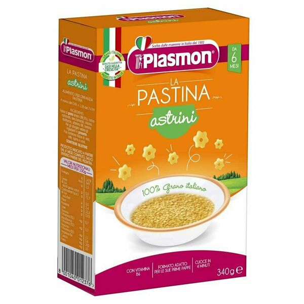 Plasmon Těstoviny pšeničné Astrini hvězdičky 6m+ 340g porovnat ceny