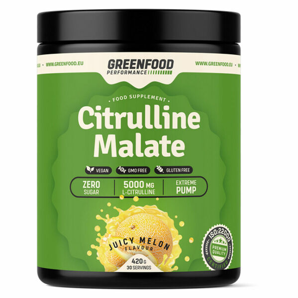 GREENFOOD NUTRITION Performance citrulline malate šťavnatý meloun 420 g porovnat ceny