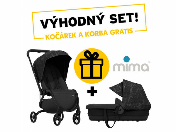 Mima Zigi kočárek + korbička Ebony porovnat ceny