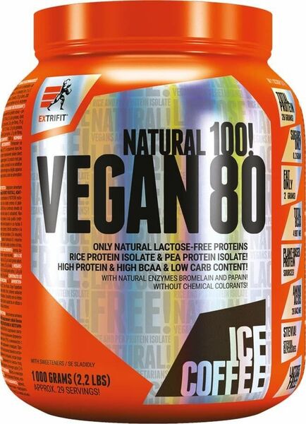Extrifit Vegan 80 ledová káva 1000g porovnat ceny
