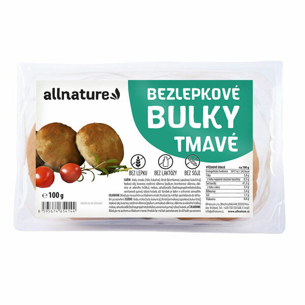 ALLNATURE Bezlepkové bulky tmavé 100 g porovnat ceny