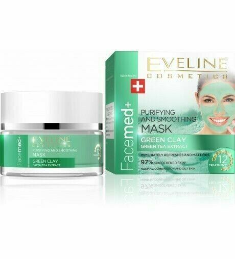 Eveline Cosmetics  Eveline Facemed čistící pleťová maska se zeleným jílem 50ml porovnat ceny
