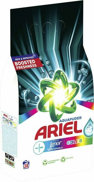 Ariel AquaPuder Touch of Lenor, Color, prací prášek (38 pracích dávek) 2.47 kg porovnat ceny