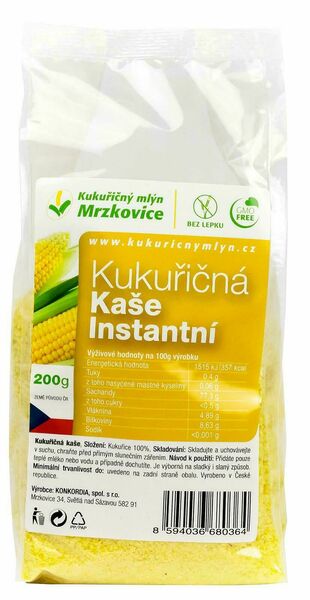 Kukuřičný mlýn Mrzkovice Kukuřičná kaše instantní (natural) 200g porovnat ceny