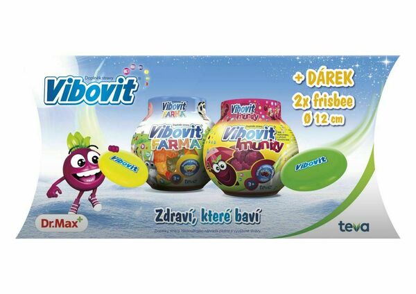 Vibovit Vánoční balení želé multivitaminy 2x50 ks + dárek 2x Frisbee porovnat ceny