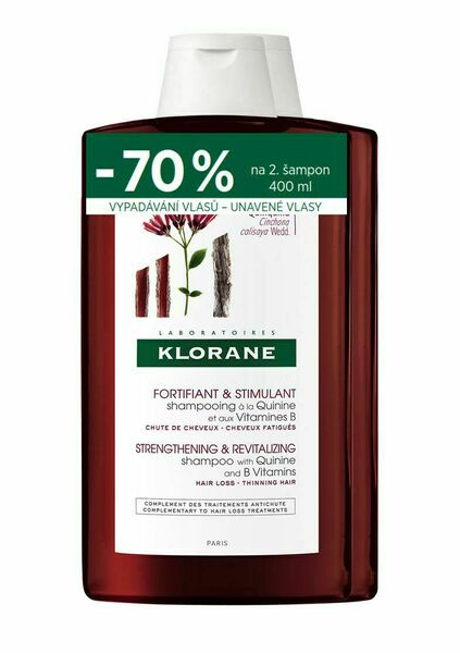 KLORANE Šampon s chininem 2x400 ml porovnat ceny