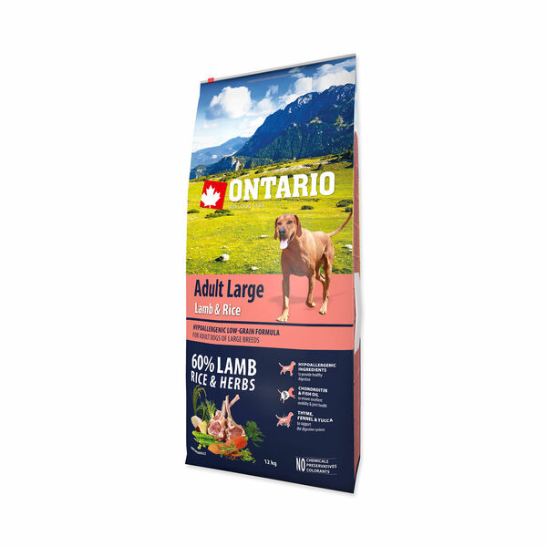 Ontario Adult Large Lamb&Rice granule 12 kg porovnat ceny