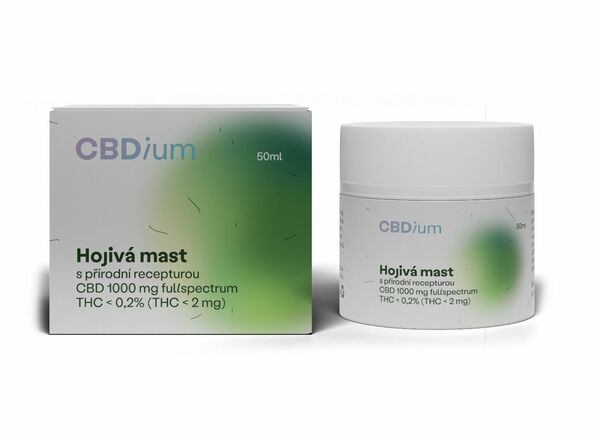CBDium Hojivá mast 1000 fullspectrum 50 ml porovnat ceny