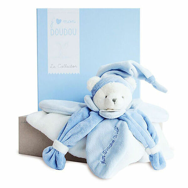 DOUDOU Dárková sada plyšový usínáček modrý medvídek 24 cm porovnat ceny