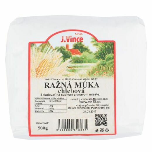 J.VINCE Žitná mouka chlebová 500 g porovnat ceny