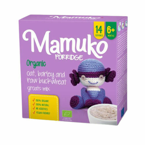 Mamuko BIO dětská kaše zelená pohanka, ječmen, oves 240 g porovnat ceny