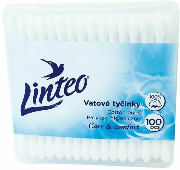 Vatové tyčinky LINTEO 100ks v boxu porovnat ceny
