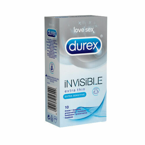 Durex Invisible Extra Thin Extra Sensitive Kondomy 10ks porovnat ceny