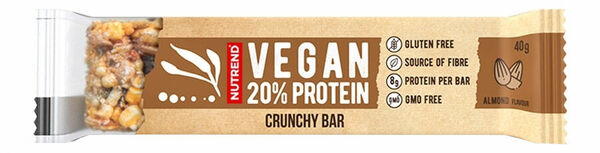 Nutrend Vegan Protein Crunchy Bar, mandle 40g porovnat ceny