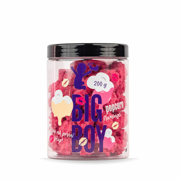 BIG BOY Flamingo popcorn bílé čokoládě s malinovým prachem 200 g porovnat ceny