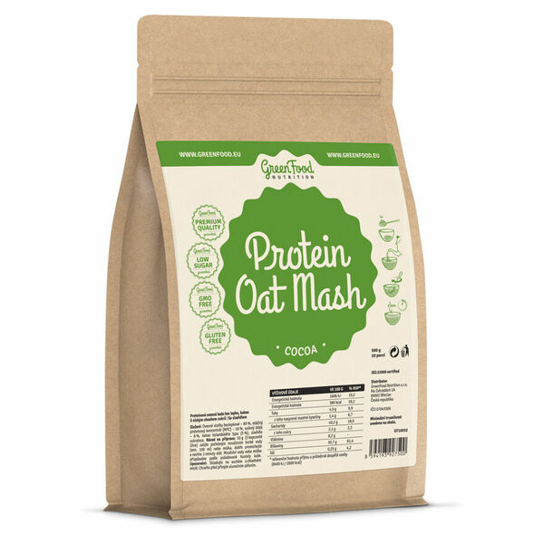 GREENFOOD NUTRITION Proteinová ovesná kaše kakao 500 g porovnat ceny