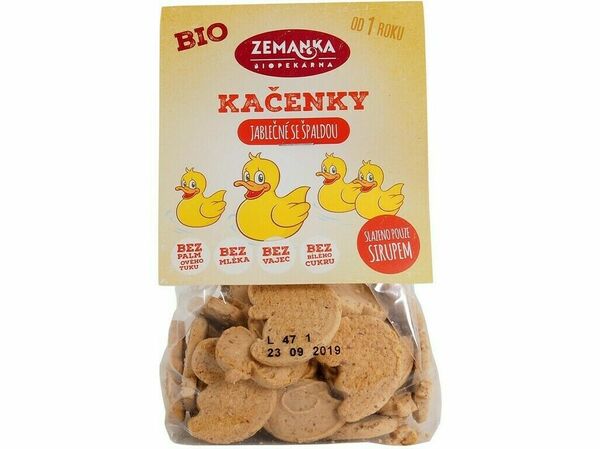 Biopekárna Zemanka  Jablečné bio kačenky se špaldovou moukou porovnat ceny