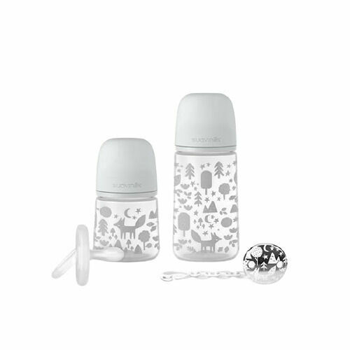 Suavinex sada 270ml, 150ml, celosilikonový dudlík 0-6m, klip fox 4ks porovnat ceny