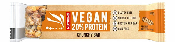 Nutrend Vegan Protein Crunchy Bar, arašídové máslo 40g porovnat ceny