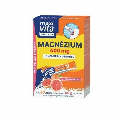 Maxi Vita Magnézium 400mg+b Komplex+vit.c 20x2g porovnat ceny