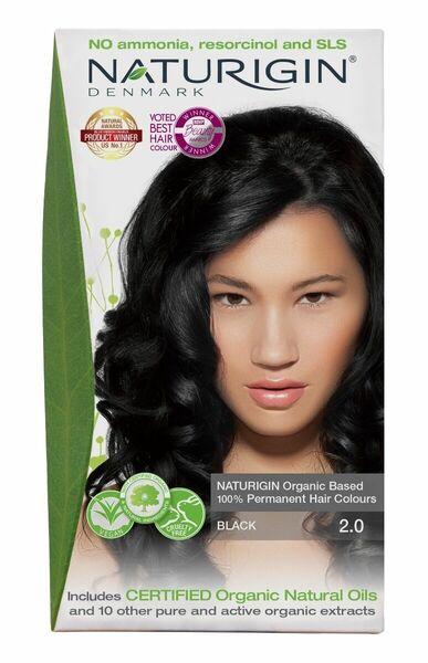 NATURIGIN Organic Based 100% Permanent Hair Colours Black 2.0 barva na vlasy 115 ml porovnat ceny