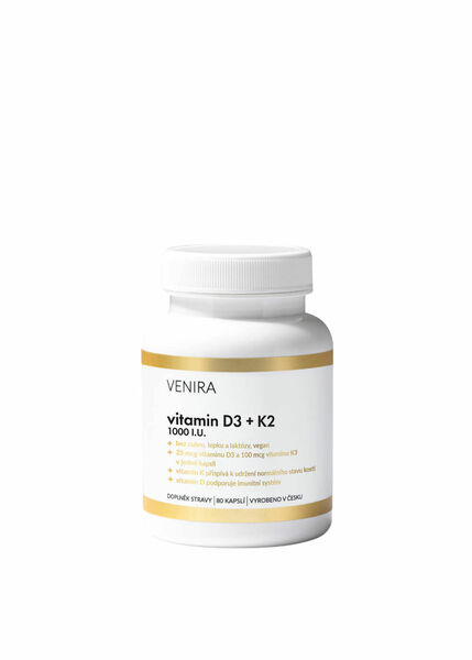 Venira vitamin D3+K2 80 kapslí porovnat ceny