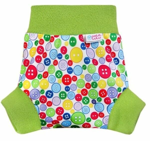 Petit Lulu - pull-up svrchní kalhotky, vel.M, sbírka knoflíků (zelený lem) porovnat ceny