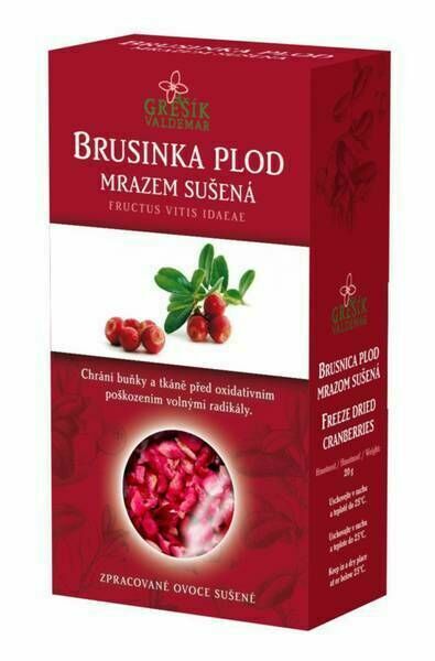 Grešík Brusinka plod mrazem sušená 20g porovnat ceny