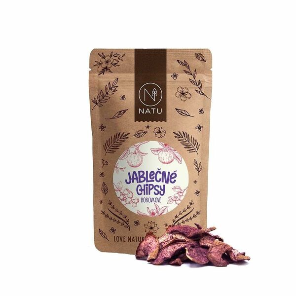 NATU Jablečné chipsy borůvkové 45 g porovnat ceny